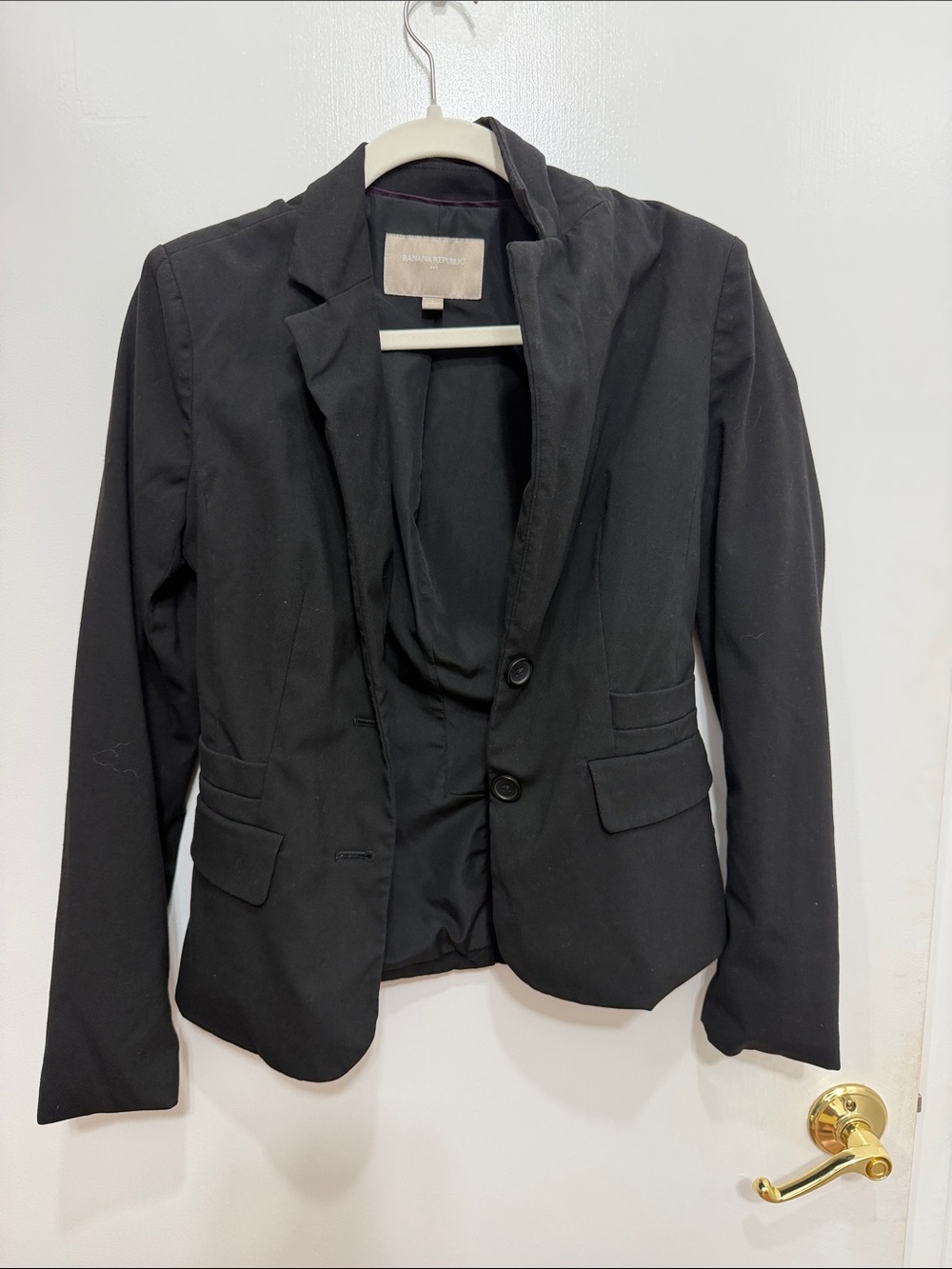 Banana Republic Black Notch-Lapel Women's Blazer